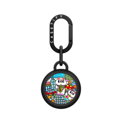 Lucky Cat in Hong Kong | AirTag 2 / AirTag Holder / Licorice | Image 1