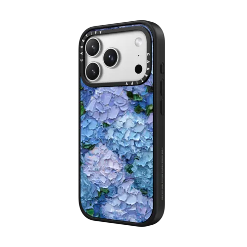 Moonlight Hydrangeas | iPhone 17 Pro Max / Impact Case MagSafe Compatible / Matte Black | Image 2