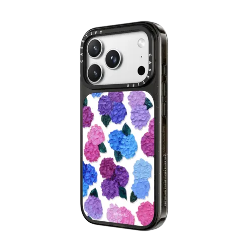 Endless Summer Hydrangeas | iPhone 18 Pro Max / Impact Case MagSafe Compatible - Glossy / Glossy Black | Image 2