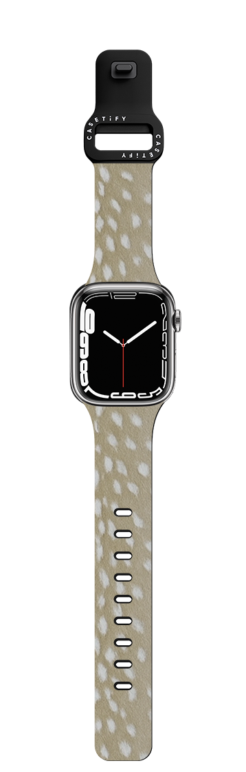 Fawn fur - Beige | Apple Watch Series 7-9 (45mm) / Impact Band / Black | Image 1