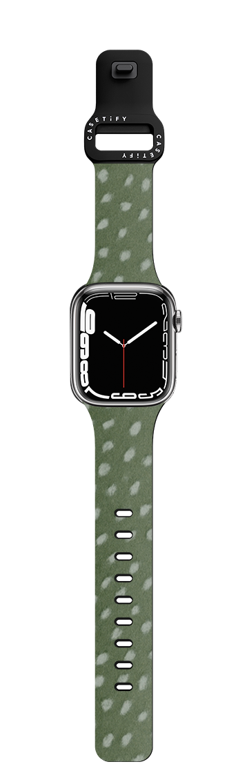 Fawn fur - Green | Apple Watch Series 7-9 (45mm) / Impact Band / Black | Image 1