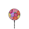 Pansy Print Bright |   / PowerThru Magnetic Wireless Charger MagSafe Compatible / Black | Image 1