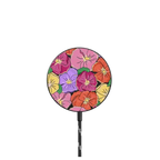 Pansy Print Bright |   / PowerThru Magnetic Wireless Charger MagSafe Compatible / Black | Image 1