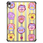 Pansy Stripe | iPad Air 11-inch (M2 - M4) / iPad Impact Case / Black | Image 1