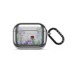 Ladybird amongst the Wildflowers | AirPods Pro 3 / Earbuds Mirror Case / Silver | Image 1