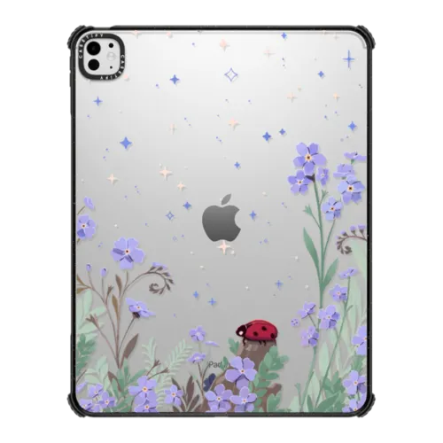 Ladybird amongst the Wildflowers | iPad Pro 13-inch (M4/M5) / iPad Impact Case / Black | Image 1
