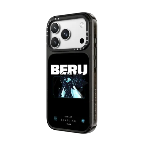 Solo Leveling Shadow BERU Phone Case | iPhone 18 Pro Max / Impact Case MagSafe Compatible - Glossy / Glossy Black | Image 2