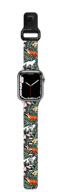 Fox Amongst the Flowers | Apple Watch Series 7-9 (45mm) / Impact Band / Black | Image 1