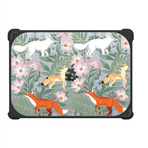 Fox Amongst the Flowers | MacBook Pro 14-inch (M1 - M5) / MacBook Bounce Case / Black | Image 2