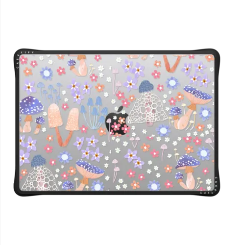 Lavender Mushrooms | MacBook Pro 14-inch (M1 - M5) / MacBook Impact Case / Black | Image 2