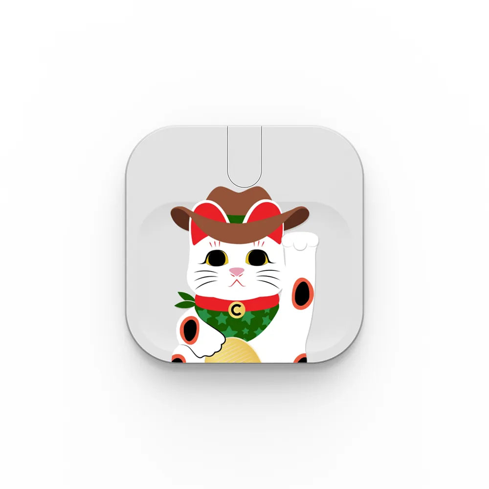 Waving Lucky Cat - Cowboy