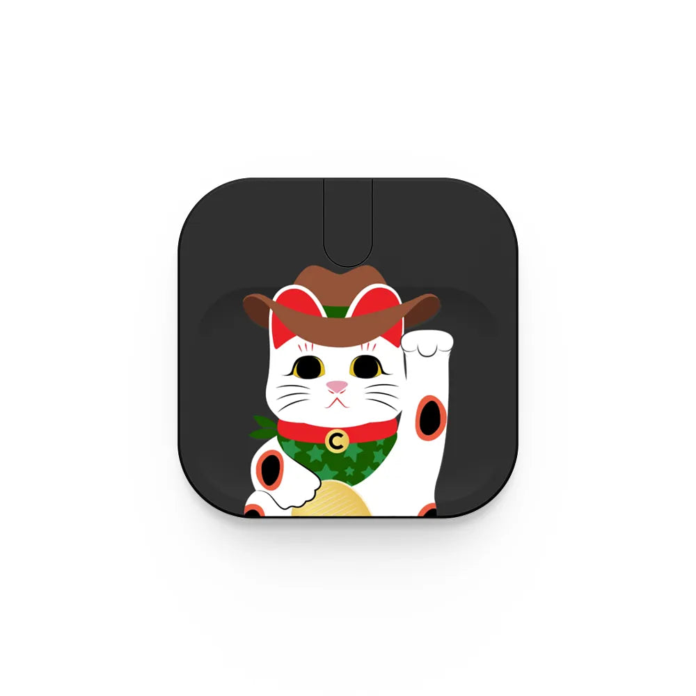 Waving Lucky Cat - Cowboy