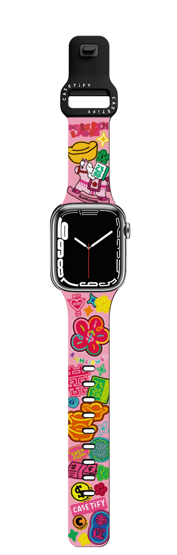 Fortune Bloom | Apple Watch Series 7-9 (45mm) / Impact Band / Black | Image 1