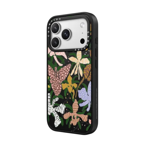 Orchids | iPhone 17 Pro Max / Impact Case MagSafe Compatible / Matte Black | Image 2