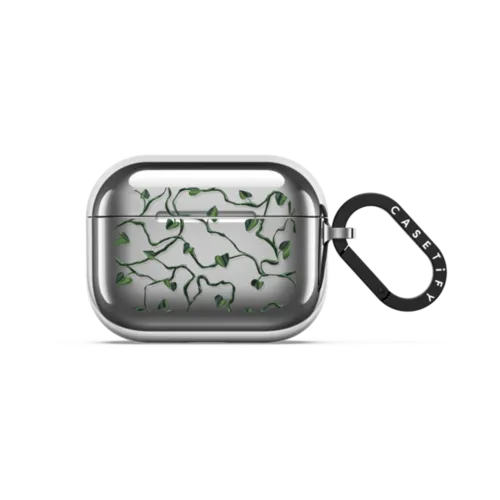 Heart Vines | AirPods Pro 3 / Earbuds Mirror Case / Silver | Image 1