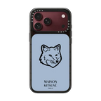 Maison Kitsuné Fox Head Phone Case - Pure Blue | iPhone 18 Pro Max / Impact Case MagSafe Compatible - Glossy / Glossy Black | Image 1