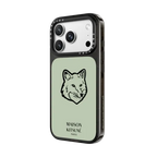 Maison Kitsuné Fox Head Phone Case - Soft Mint | iPhone 18 Pro Max / Impact Case MagSafe Compatible - Glossy / Glossy Black | Image 2