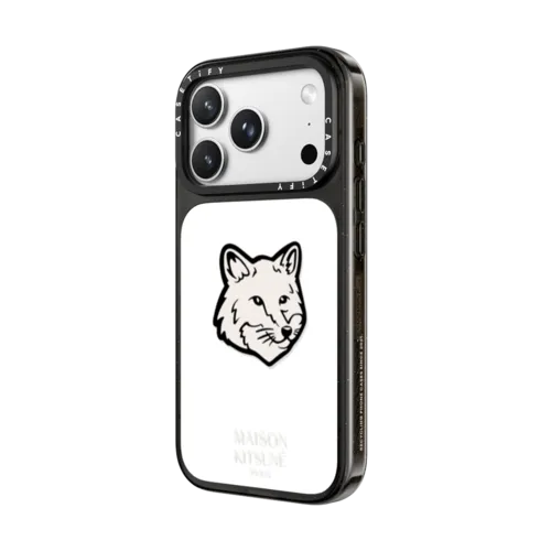 Maison Kitsuné Fox Head Phone Case - Black | iPhone 18 Pro Max / Impact Case MagSafe Compatible - Glossy / Glossy Black | Image 2