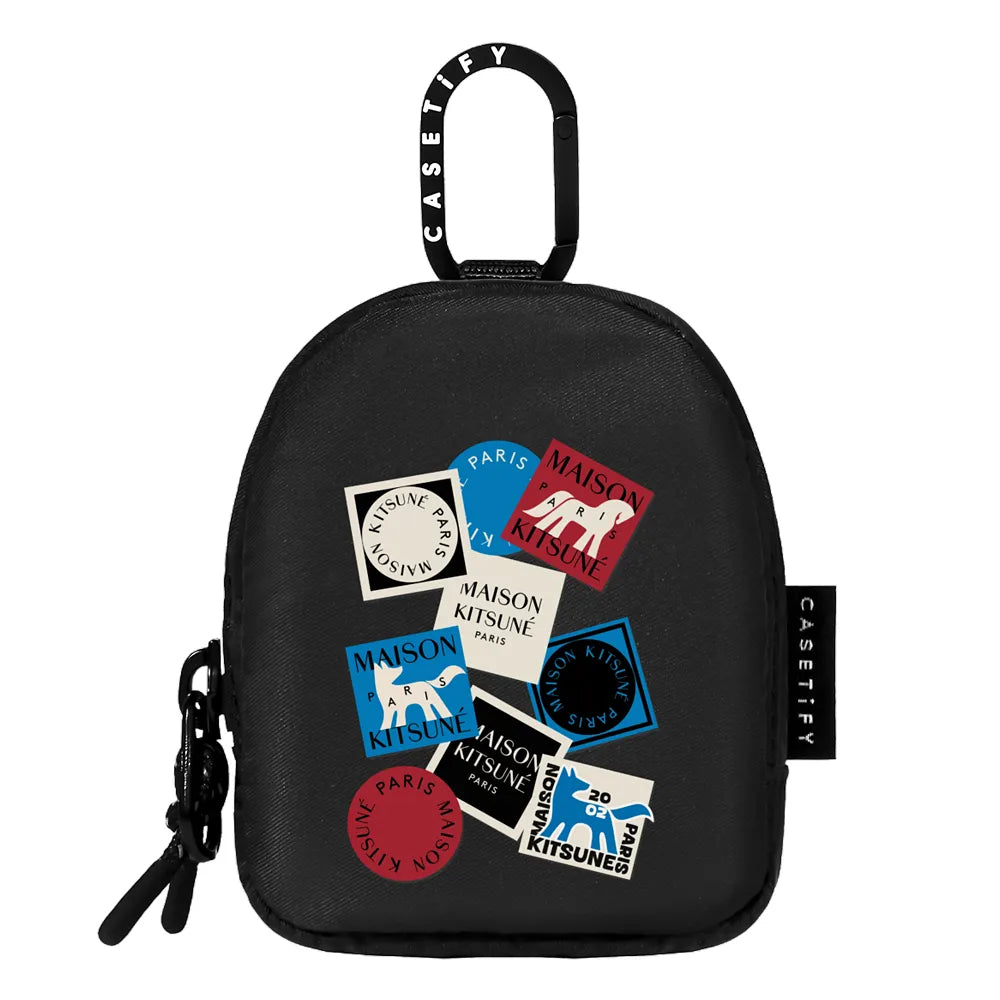 Maison Kitsuné Art Gallery Fox Sticker Earbuds Pouch | Image 1