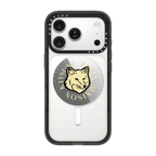 Maison Kitsuné Pastel Yellow Fox Head Gripstand | Snappy Grip Stand / Snappy Mirror Grip Stand MagSafe Compatible / Silver | Image 1