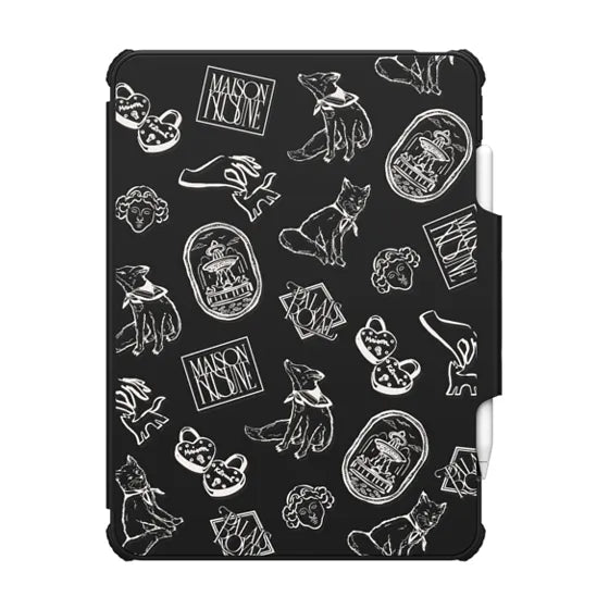 Maison Kitsuné Art Nouveau Stamps Tablet Case (Folio Case) | Image 1