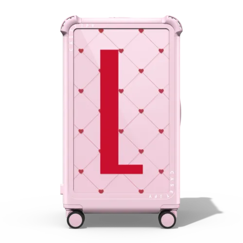 Custom Suitcase | 29" Check-In Trunk Suitcase / Bounce Suitcase / Glossy Primrose Pink | Image 1