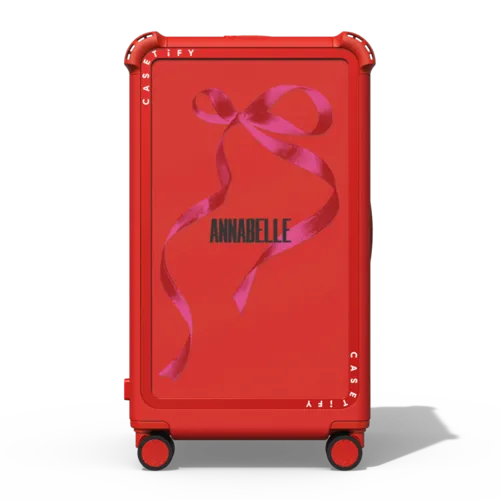 Custom Suitcase | 29" Check-In Trunk Suitcase / Bounce Suitcase / Cherry Red | Image 1