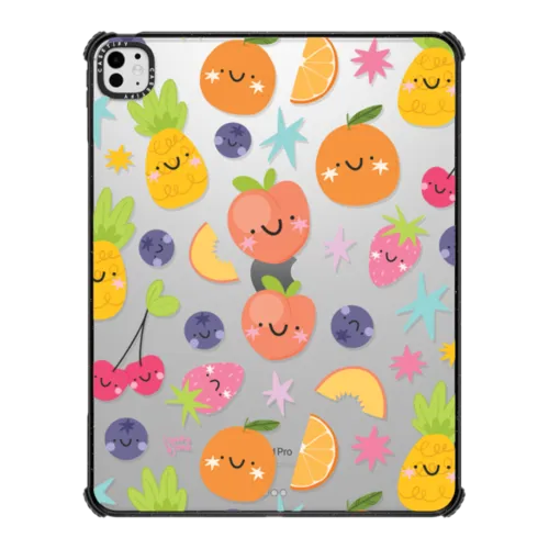 Cute Fruit Salad | iPad Pro 13-inch (M4/M5) / iPad Impact Case / Black | Image 1