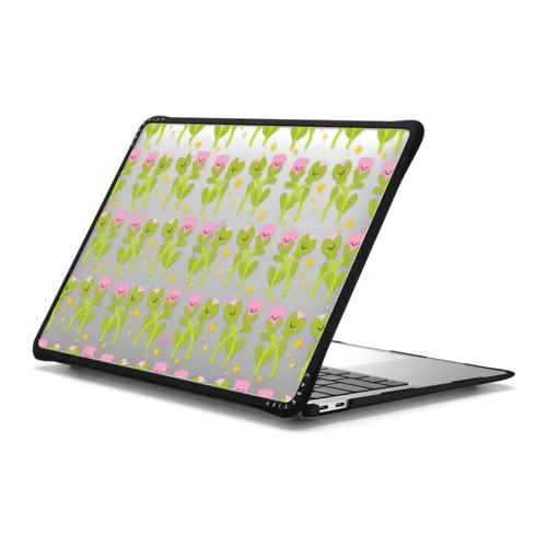 Dancing Tulips | MacBook Air 13-inch (M1 / Intel) / MacBook Impact Case / Black | Image 1