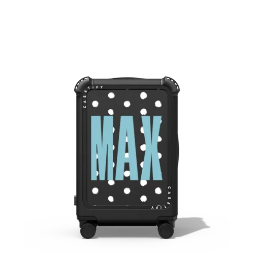 Custom Suitcase | 21" Carry-On Suitcase / Bounce Suitcase / Matte Black | Image 1