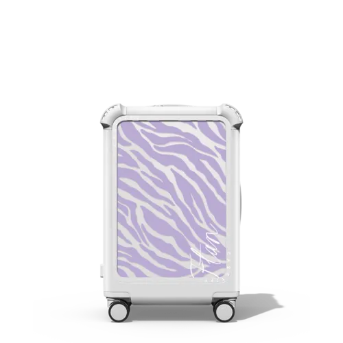 Custom Suitcase | 21" Carry-On Suitcase / Bounce Suitcase / Glossy Cloud White | Image 1