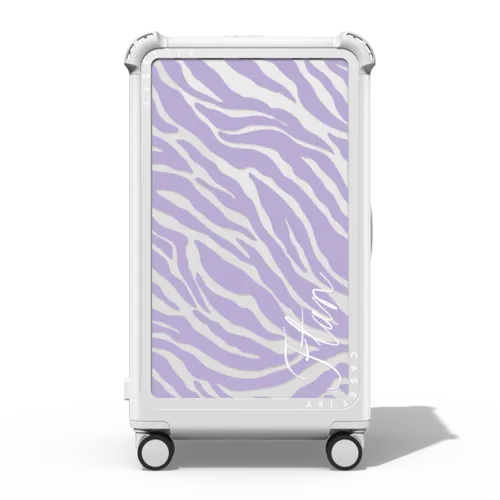 Custom Suitcase | 29" Check-In Trunk Suitcase / Bounce Suitcase / Glossy Cloud White | Image 1
