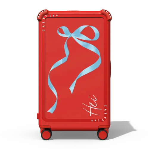 Custom Suitcase | 29" Check-In Trunk Suitcase / Bounce Suitcase / Cherry Red | Image 1