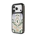 Bridgerton Damask Pattern Case | iPhone 18 Pro Max / Impact Case MagSafe Compatible - Glossy / Glossy Black | Image 2