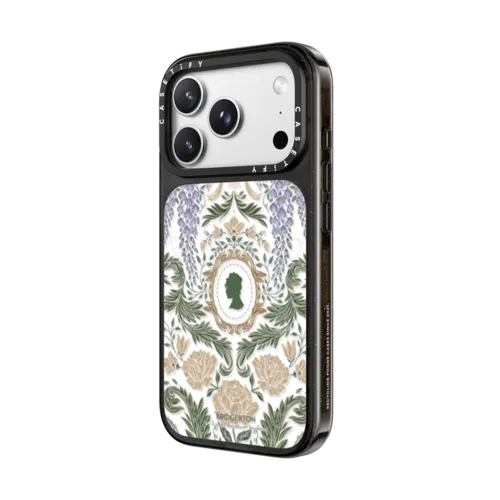 Bridgerton Damask Pattern Case | iPhone 18 Pro Max / Impact Case MagSafe Compatible - Glossy / Glossy Black | Image 2