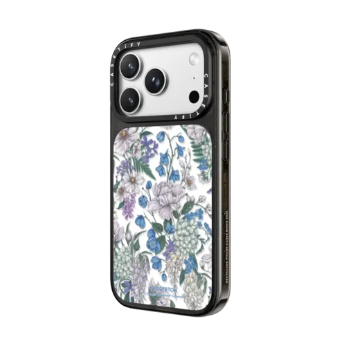 Bridgerton Blooming Flowers Case | iPhone 18 Pro Max / Impact Case MagSafe Compatible - Glossy / Glossy Black | Image 2