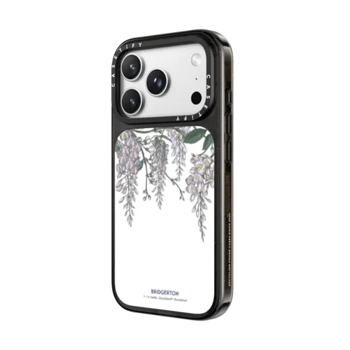 Bridgerton Draping Wisteria Custom Case | iPhone 18 Pro Max / Impact Case MagSafe Compatible - Glossy / Glossy Black | Image 2