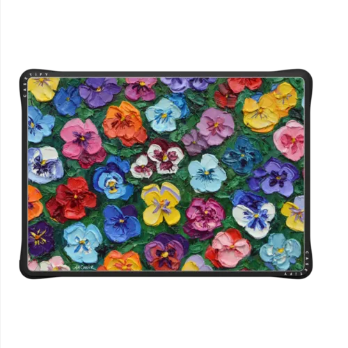 Pansy Garden | MacBook Pro 14-inch (M1 - M5) / MacBook Impact Case / Black | Image 2