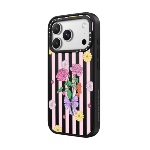 Garden Stripes | iPhone 17 Pro Max / Impact Case MagSafe Compatible / Matte Black | Image 2
