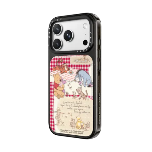 Winnie The Pooh Picnic Collage Phone Case | iPhone 18 Pro / Impact Case MagSafe Compatible - Glossy / Glossy Black | Image 2