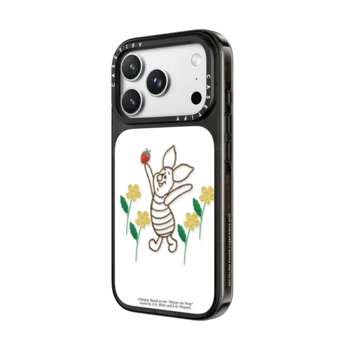 Winnie The Pooh & Friends Embroidered Phone Case - Piglet | iPhone 18 Pro Max / Impact Case MagSafe Compatible - Glossy / Glossy Black | Image 2