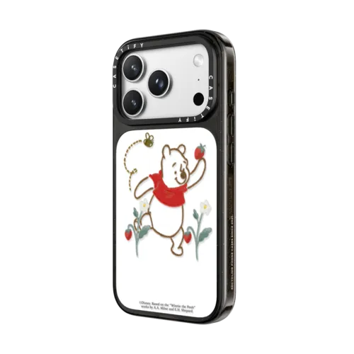 Winnie The Pooh & Friends Embroidered Phone Case - Winnie The Pooh | iPhone 18 Pro Max / Impact Case MagSafe Compatible - Glossy / Glossy Black | Image 2