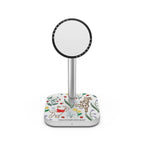 Winnie The Pooh Embroidered Floral Pattern 2-in-1 Charging Stand | Image 1