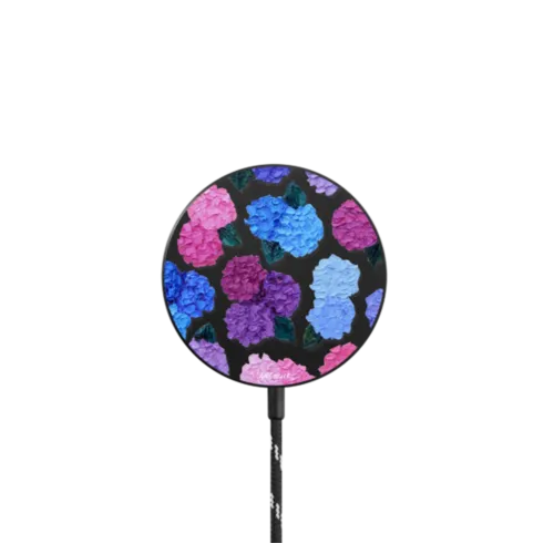 Endless Summer Hydrangeas |   / PowerThru Magnetic Wireless Charger MagSafe Compatible / Black | Image 1