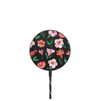 Peach & Coral Blooms |   / PowerThru Magnetic Wireless Charger MagSafe Compatible / Black | Image 1