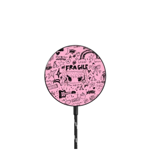 Fragile Pink |   / PowerThru Magnetic Wireless Charger MagSafe Compatible / Black | Image 1