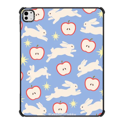 Bunnies in the Sky | iPad Pro 13-inch (M4/M5) / iPad Impact Case / Black | Image 1