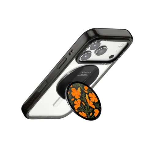Poppy Fields | Snappy Grip Stand / Snappy Grip Stand MagSafe Compatible / Black | Image 3