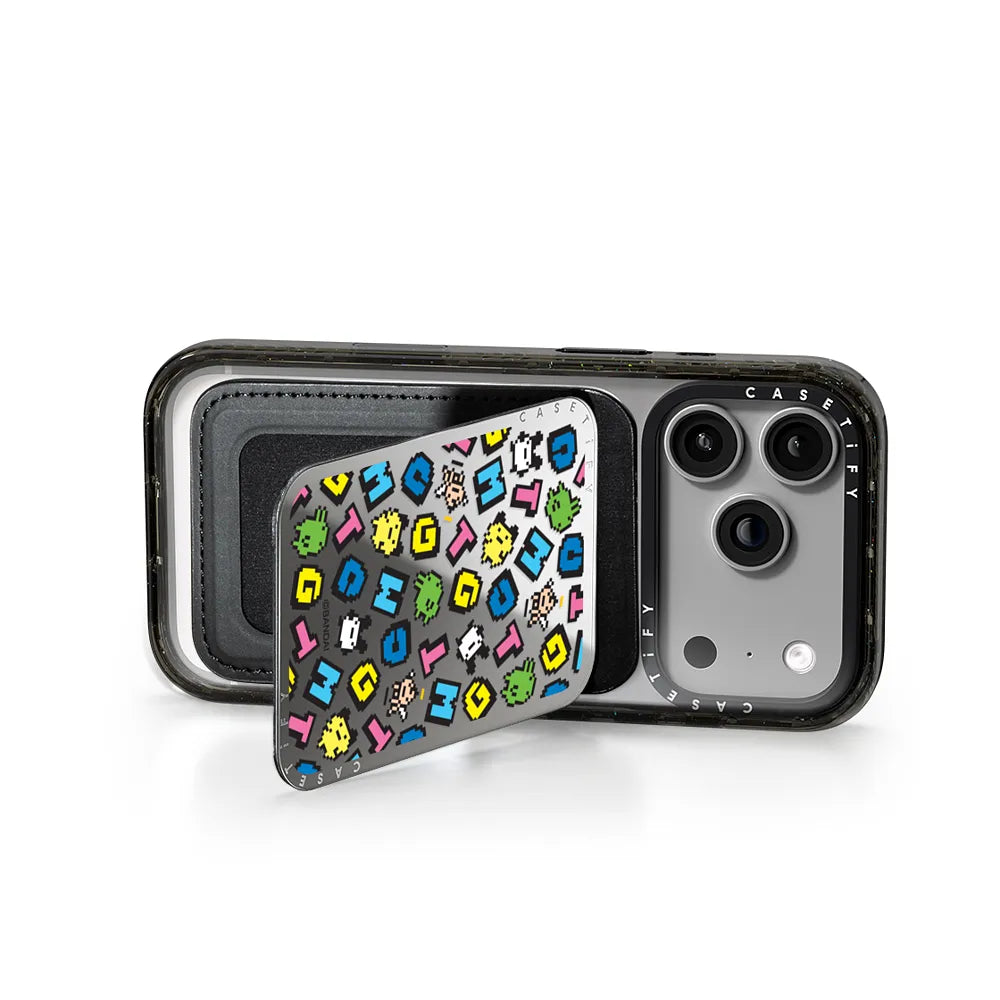 Tamagotchi Jumbo Pattern Snappy Cardholder Stand