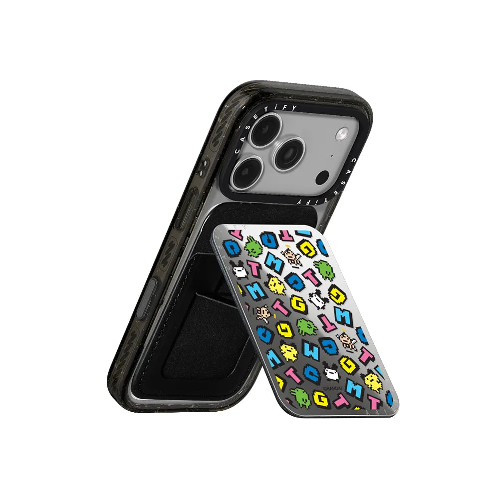 Tamagotchi Jumbo Pattern Snappy Cardholder Stand